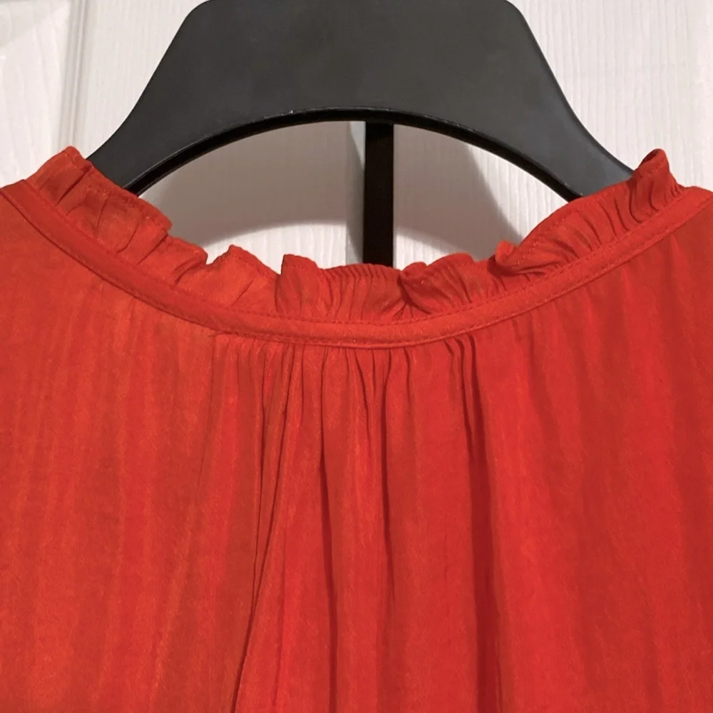 Joie orange lightweight top blouse shirt size 1X - Picture 9 of 14
